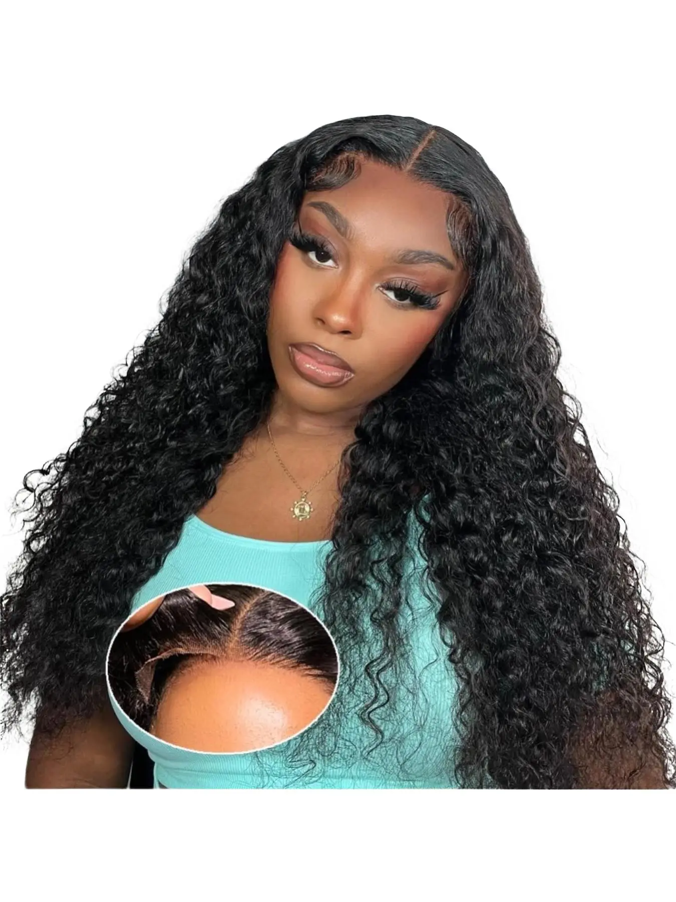 180 density 13x6 Water Wave Lace Front Wigs Human Hair Pre Plucked  Wigs Human Hair Water Deep Cury HD Transparent 13x6 Full Lace Frontal Wigs Brazilian Virgin Hair Wigs Natural Black Curly Wigs Human Hair