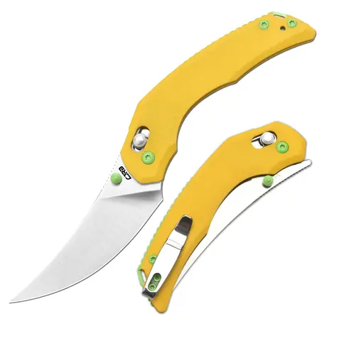CJRB Cutlery Nanner Dusty Rhodes-Designed Single-Edged Folded Knife - 3.23" AR-RPM9 Stainless Steel Upswept Tip Blade, G10/Glass Reinforced Nylon Handle, Closed Profile, Lightweight Adult EDC Tool, Outdoor Survival Equipment, Mens Gift, Gifts Adults