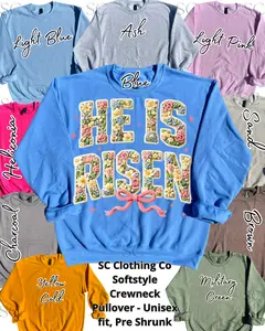 Pullover He is Risen Stitching