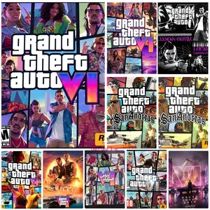 G-Grand T-Theft A-Auto V-VI Poster Bedroom Home Decor Art Poster Perfect Gift for Family and Friends