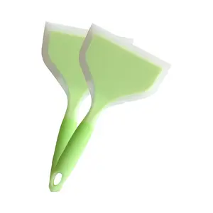 2-Piece Silicone Spatula Set for Non-Stick Cookware, Heat Resistant Kitchen Turner for Pancakes, Eggs, Tamales, and Pizza in Kitchen Tool