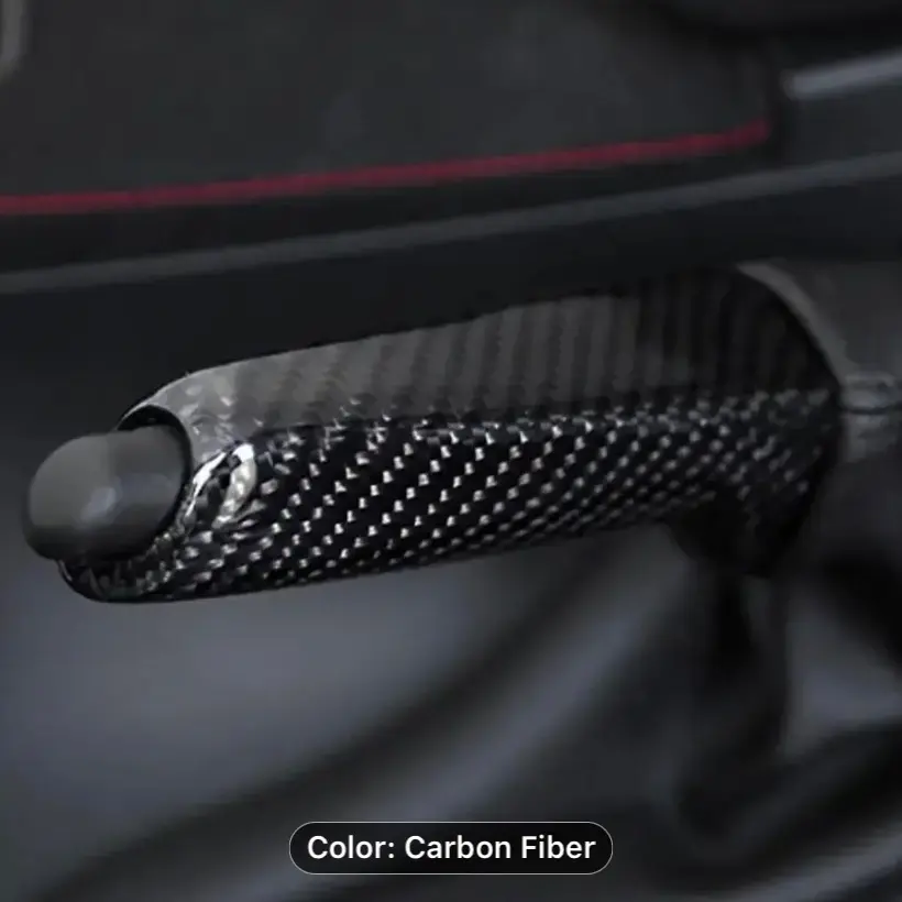 Carbon Fiber Handbrake Cover for BMW E46, E90, E92, E60, E61, F20, F30 Models - Durable PVC, Smooth Finish Interior Accessory