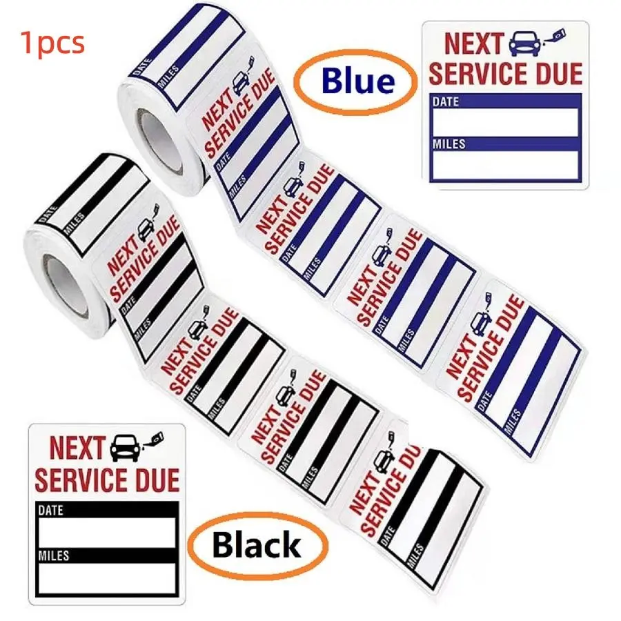 Car Service Labels Premium Oil Change Stickers, 2x2'' Removable Service Reminder Labels ...