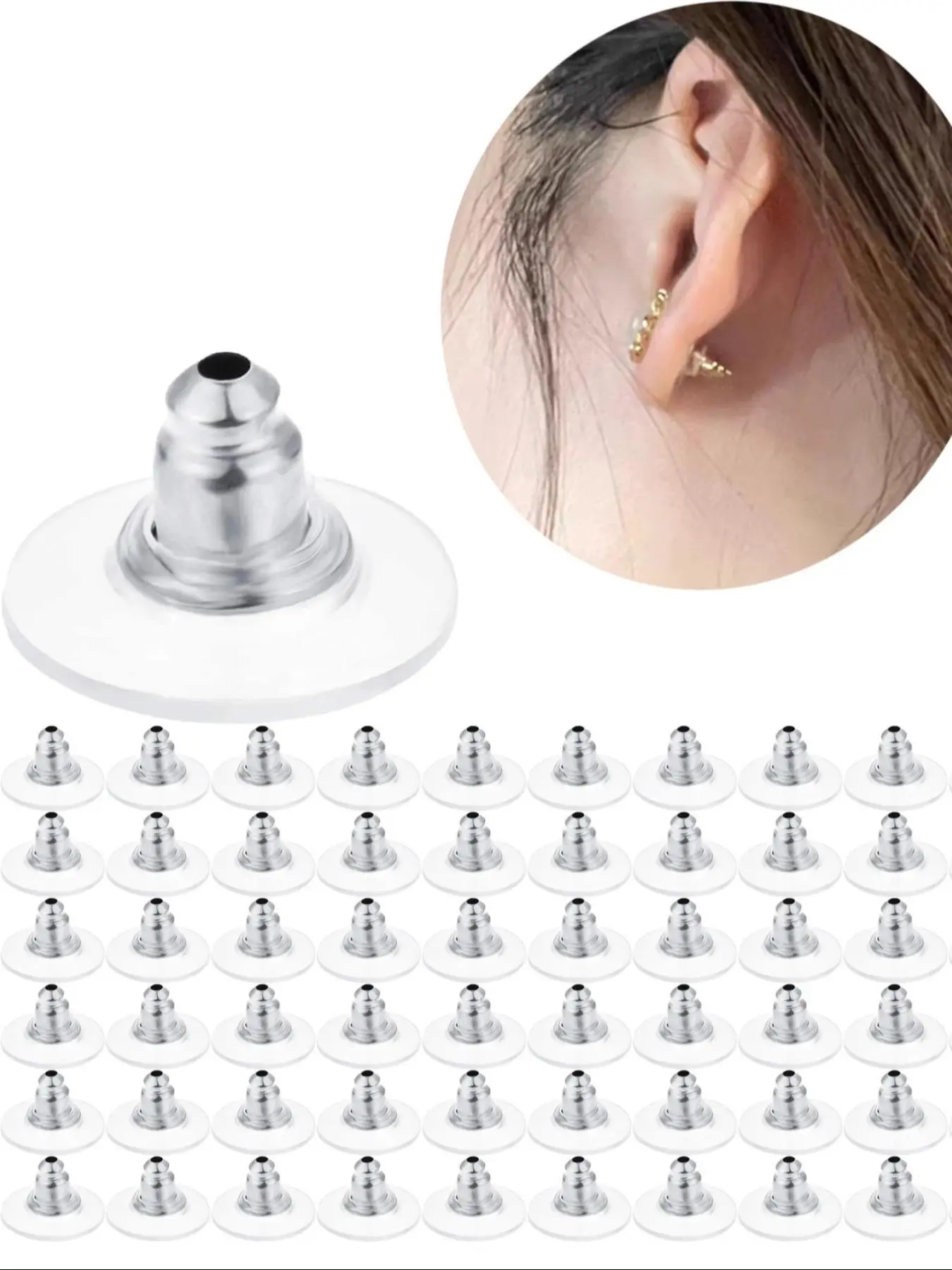 Minimalist Earring Back Kit, Basic Earring Back for Women & Girls, Trendy All-match & Exquisite Jewelry for Birthday Gift, Dainty Fashion Jewelry, Earring Backings