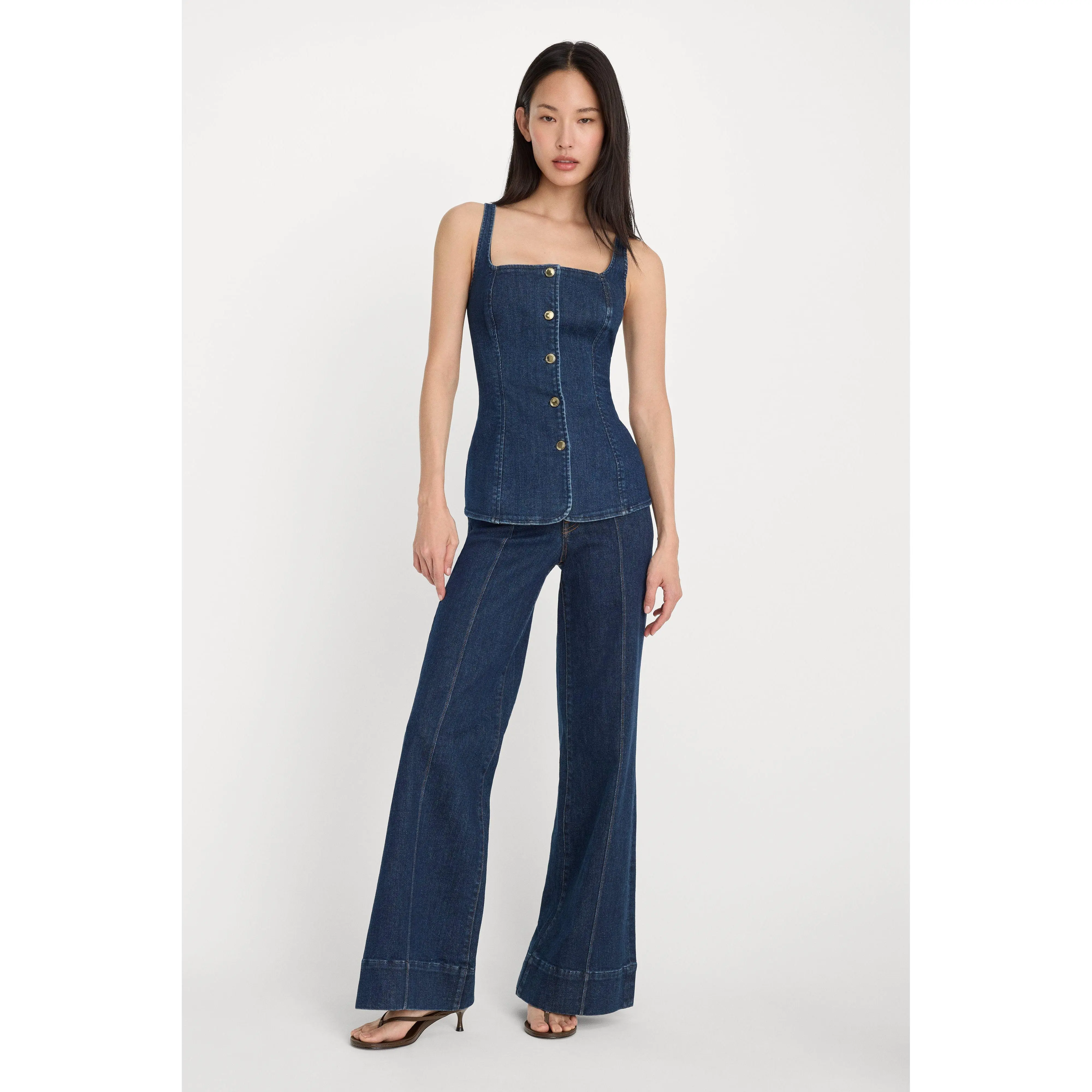 GOOD WAIST PALAZZO JEANS | INDIGO1169
