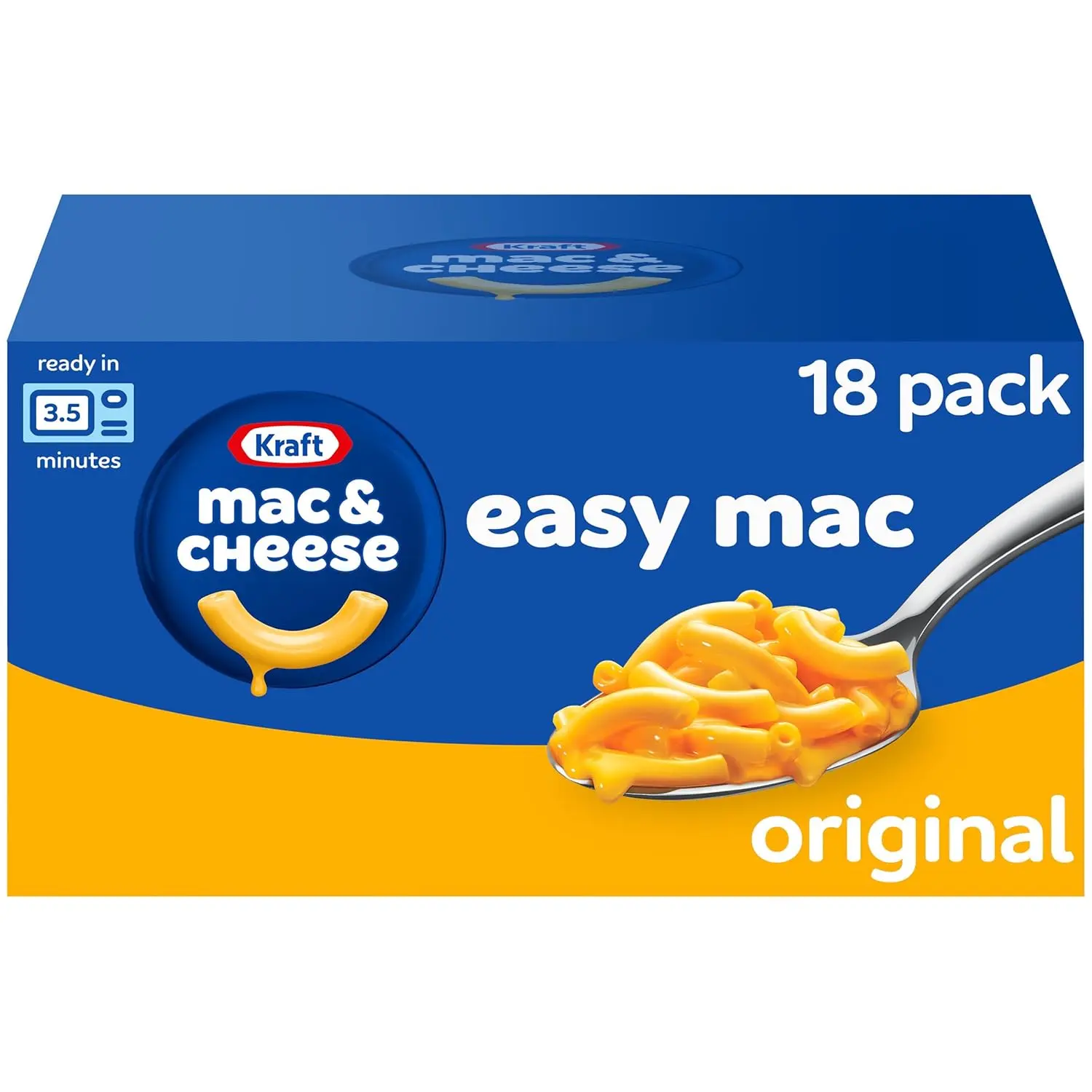 Kraft Easy Mac Original Macaroni & Cheese (18 Packets) Microwave
