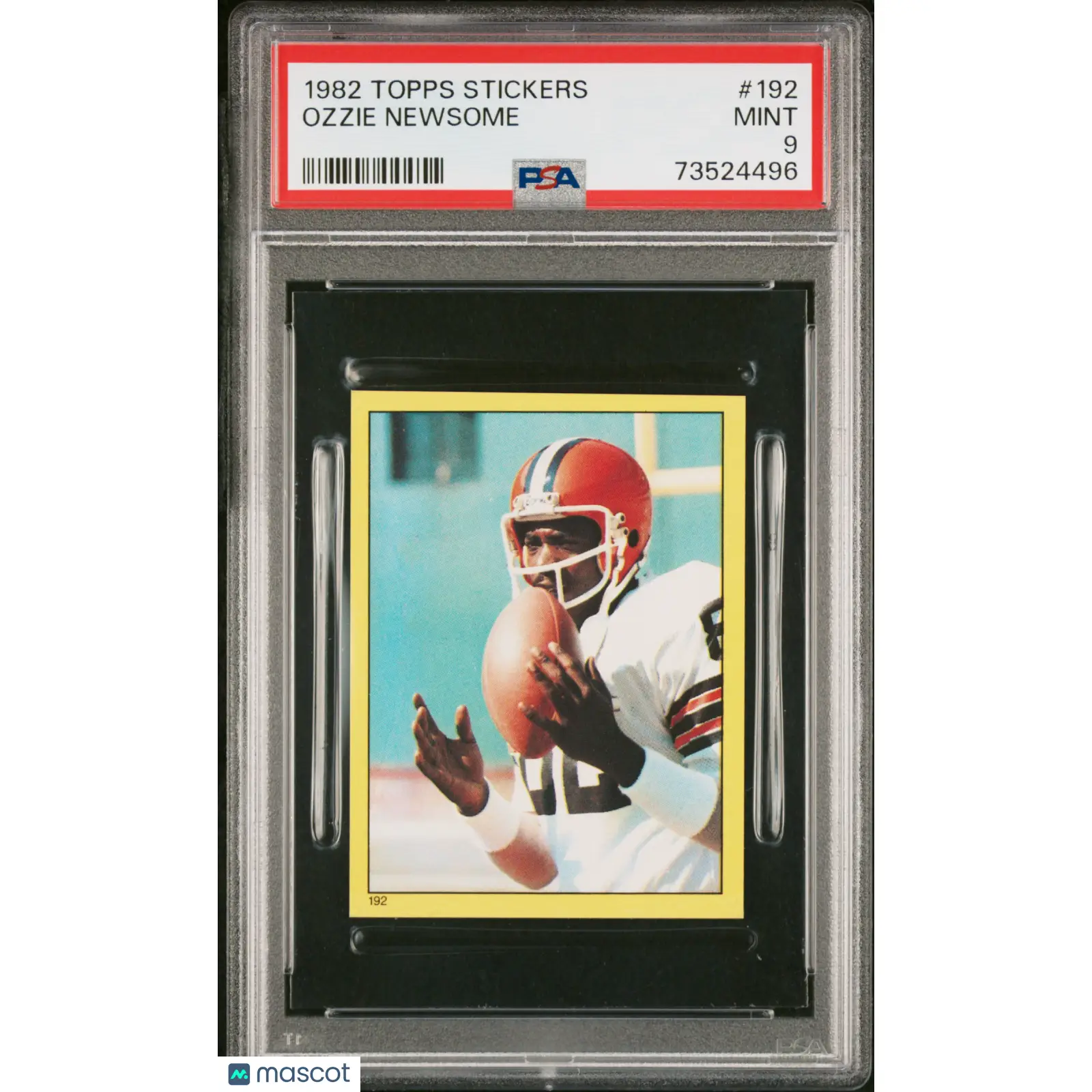 Ozzie Newsome PSA 1982 Topps Stickers Football #192 9 73524496
