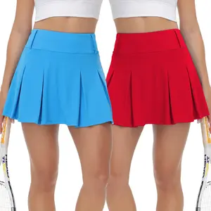2PCS Mini Pleated Tennis Golf Skirt Women Flowy Athletic Dress Cute Casual Trendy Sports Skorts