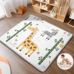 XL Baby Play Mat for Floor, PIGLOG 79" x 71" Foam Play Mat, Foldable Playmat for Playyards, Waterproof Anti-Slip Floor Playing Mats for Babies, Toddlers, Infants, Reversible Baby Crawling Mat
