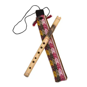 NOVICA Bamboo quena flute, 'Night Owl'