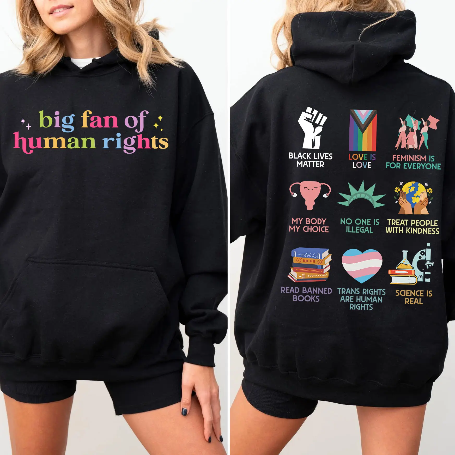 Big Fan Of Human Rights Shirt, Human Rights Hoodie, Equality Shirt, Social Justice Sweatshirt, Activist Sweater, Gift For Liberal, Feminist Shirt, Women's Rights Shirt