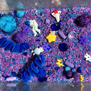 Space Sensory play Colored Rice Play Kit - Engaging Sensory Activity for Kids