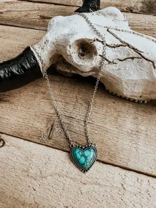 Unique Heart Pendant Accessory Necklace - Durable Cable Chain Fashion Costume Jewelry, Durable Necklace