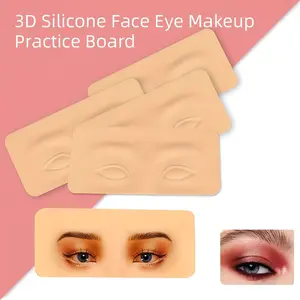 5pcs Silicone Practice Skin for Tattooing, Designed for Eyebrow And Eyeliner Models, Suitable for Both Beginners And Experienced Artists in Permanent Makeup And Microblading, Cosmetic Makeup Tool
