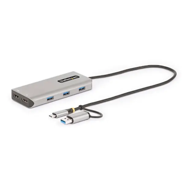 Startech 167BUSBCMULTIPO USB-C Multiport Adapter with Attached USB-C to USB-A Dongle