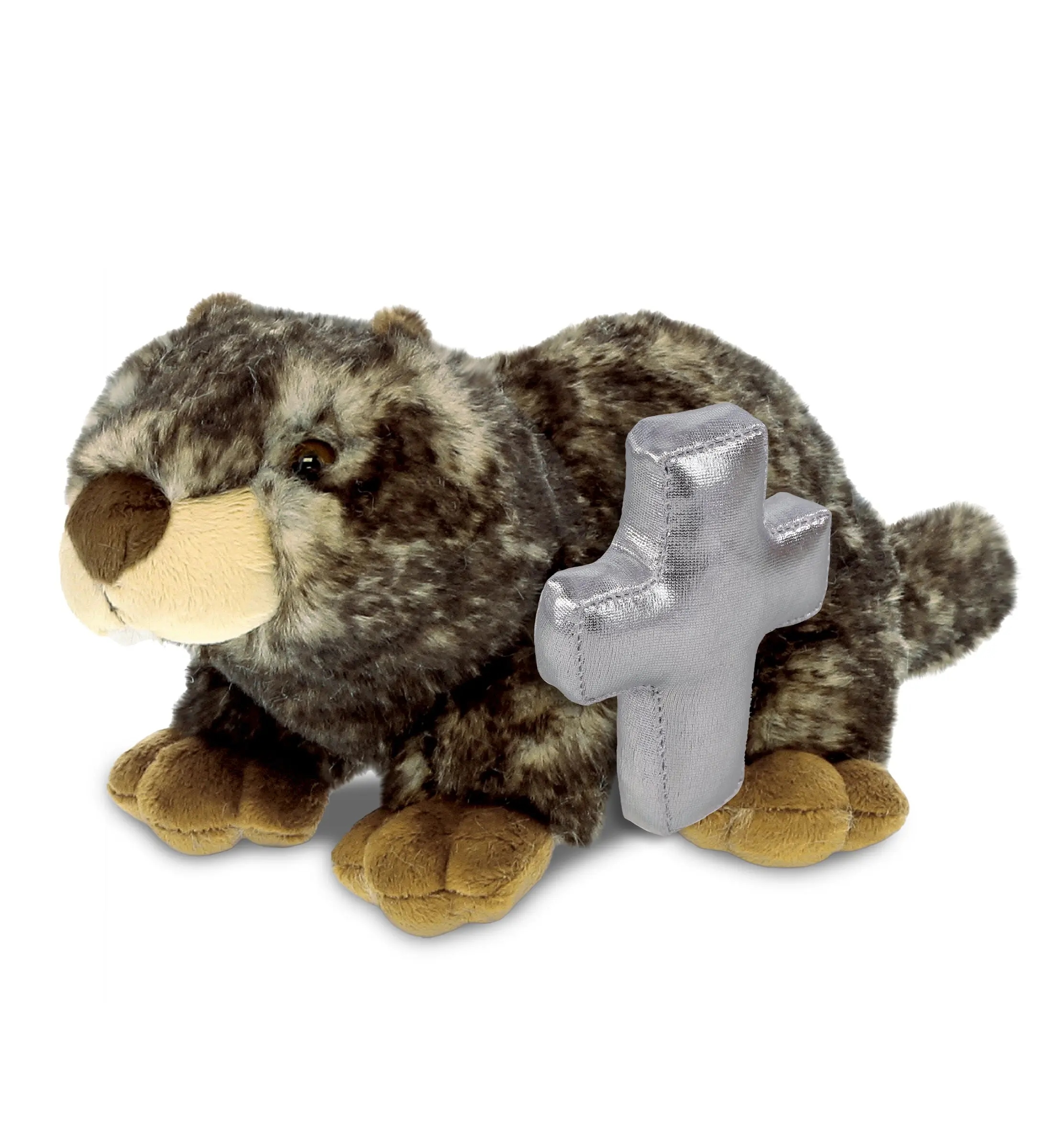 PLUSH CROSS - SUPER SOFT PLUSH - LYING MARMOT