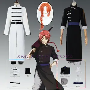 2 Colors Kamui Cosplay Anime Gintama Cosplay Costume Uniform Man Long Gown Wigs Suit Halloween Party Outfit for Man Woman