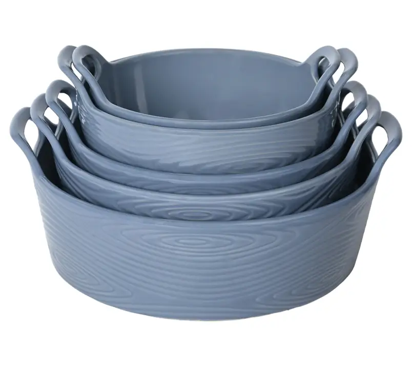 Temp-tations Woodland 5-Piece Round Nestable Bake and Serve Set