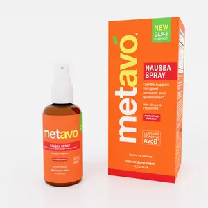 Metavo Nausea Spray with Ginger & Peppermint - Fast-Acting Natural Relief for Upset Stomach & Queasiness