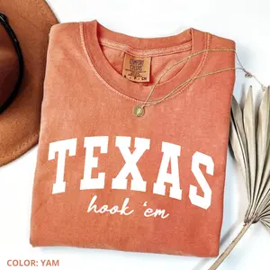 Comfort Colors Texas Hook Em T-Shirt, Sport Chants T-Shirt, Longhorn Football Top, UT Fan Gift, College Football Shirt, Game Day Apparel Tee
