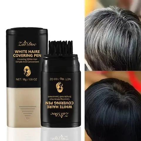Temporary Gentle Hair Dye Pen - 20ml (0.6oz) Honey Blonde Tint Semi-Permanent Color, White Hair Highlight Semi-Permanent Color, Portable Haircare for Quick Temple & Root Coverage, Natural Shine