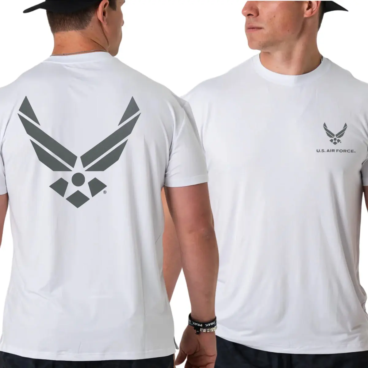 U.S. Air Force Logo Graphic T-Shirt, Premium White Soft Cotton Blend Fabric, Iconic USAF Emblem Back Print Design, Classic Military Heritage Apparel, Perfect Gift for Airmen, Veterans & Supporters