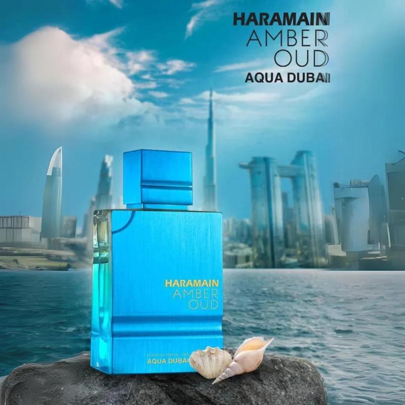 Al Haramain Amber Oud Aqua Dubai Edition - Arabian Perfume for Women and Men - Fresh and Fruity Arabic Perfume - EDP Spray 75ML