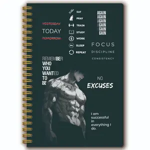 Fitness Plan Dedicated Coil Notebook, Ideal for Workout Scheduling, Durable Design, Perfect for Gym Enthusiasts, Essential Fitness Tool