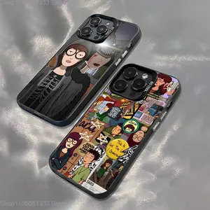 Daria Cool Girl Fashion Phone Case For iPhone17, 16,15,14,13,12,11,Pro,XS,Max,Plus,Mini,SE Black Candy Matte Shockproof Cover