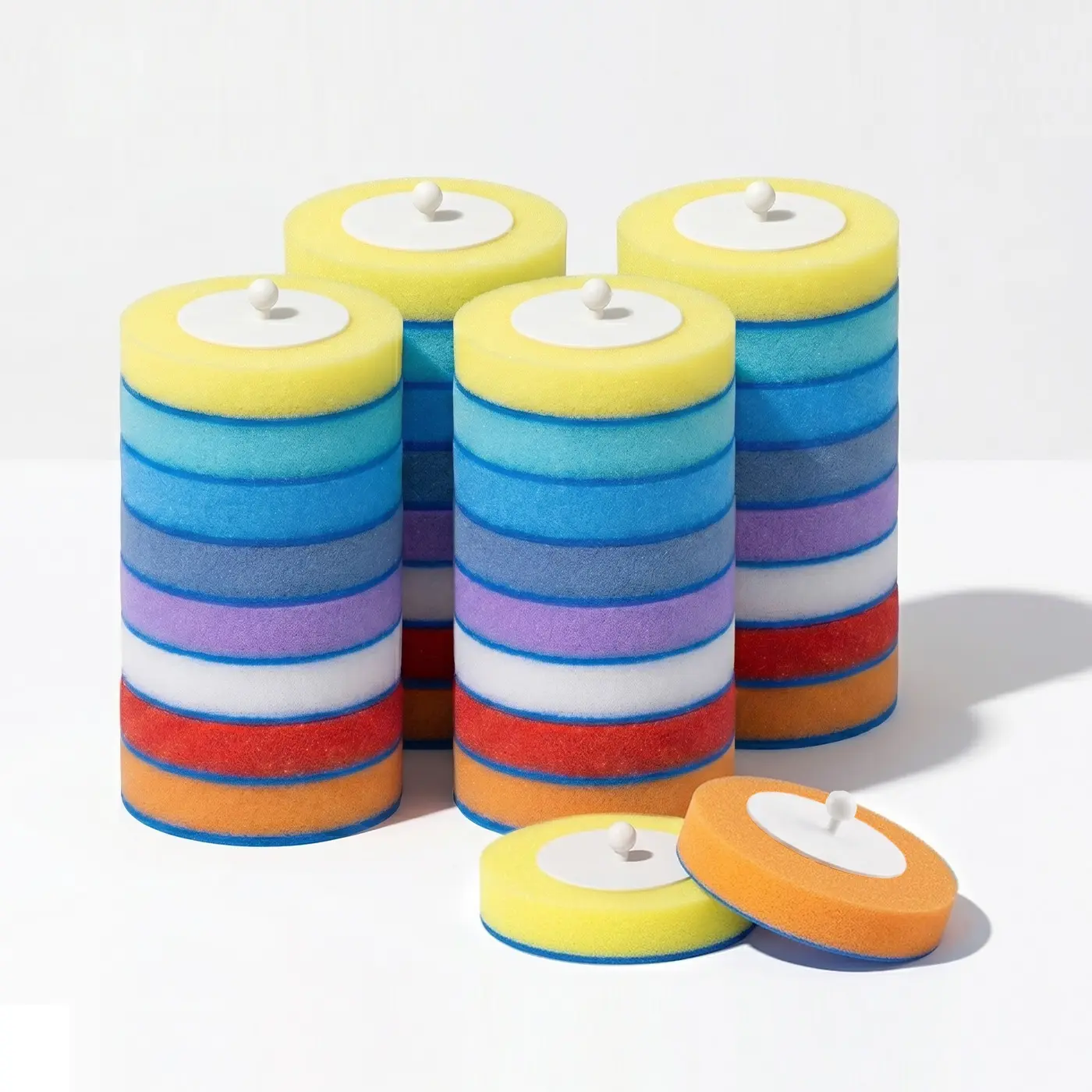Disposable Toilet Brush Pad Refills - 32-Piece Toilet Scrubber Refills, Home Bathroom Cleaning Supplies That Eliminates Soiled Tool Cleaning Needs, Toilet Scrubber Refill