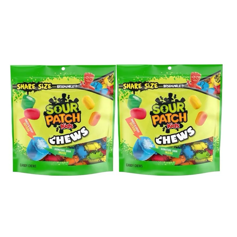 2 Bags  Sour Patch Kids Chews Share Size Signature Sour Mix Candy