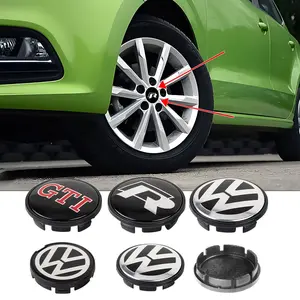 56mm 65mm 66mm Hub Cap Car Emblem Wheel Center Covers For Volkswagen VW Caddy Scirocco Beetle CC Touareg Tiguan Touran CC T-ROC Golf 4 5 6 7 T4 T5 Sharan 7N Passat B5 B6 B7 VIII Polo R Line Blue Motion MTM 4 Motion TSI Jetta TDI R32 MK4 GTI WAGEN Magotan