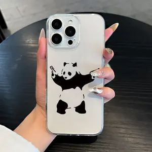 A Fashionable Panda Design Phone Case, TPU Shockproof Full Protection Case, Suitable for iPhone 17/16/15/14/13/12/11 PRO MAX PLUS AIR E XS and PROMAX XR, Ideal Gift for Friends and Family, ZB415