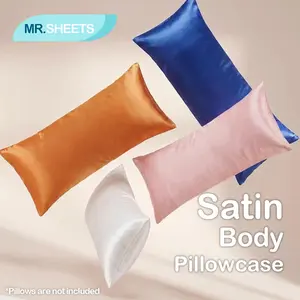 NTBAY Matte Satin Body Pillowcase (20x54), Soft & Breathable Long Pillow Protector, Luxury Matte Finish with Hidden Zipper Closure