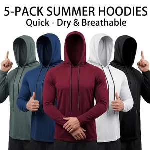 Long Sleeve Fishing Shirts with Hood UPF Sun Protection Quick Dry Athletic Tops Hoodie Menswear Breathable Sweatshirts outdoorfun