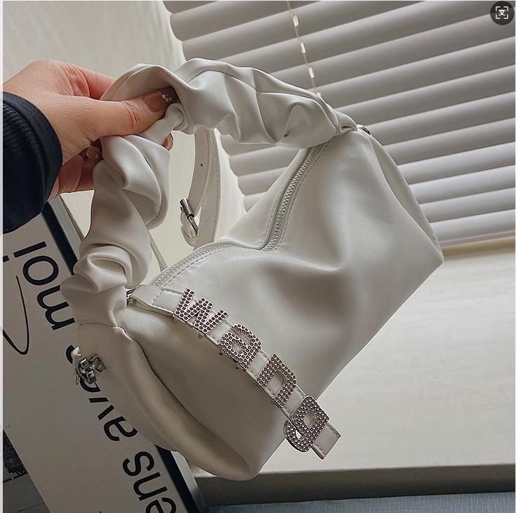 Women's New Shoulder Bag Fairy Student Underarm Bag Women's Pleated Handbag