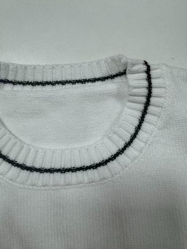 Heart Beaded Knit Sweater Short Sleeve Women Spring Summer New Unique Design Short Knitted Top Elegant Butterfly Knot Valentine's Day