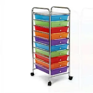 10 Drawer Cart Multiple Colors Kitchen Organiser Racks Storage Cart