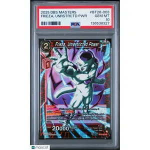 2025 Dragon Ball Prismatic Clash Frieza, Unrestircted Power PSA 10 #BT28-003