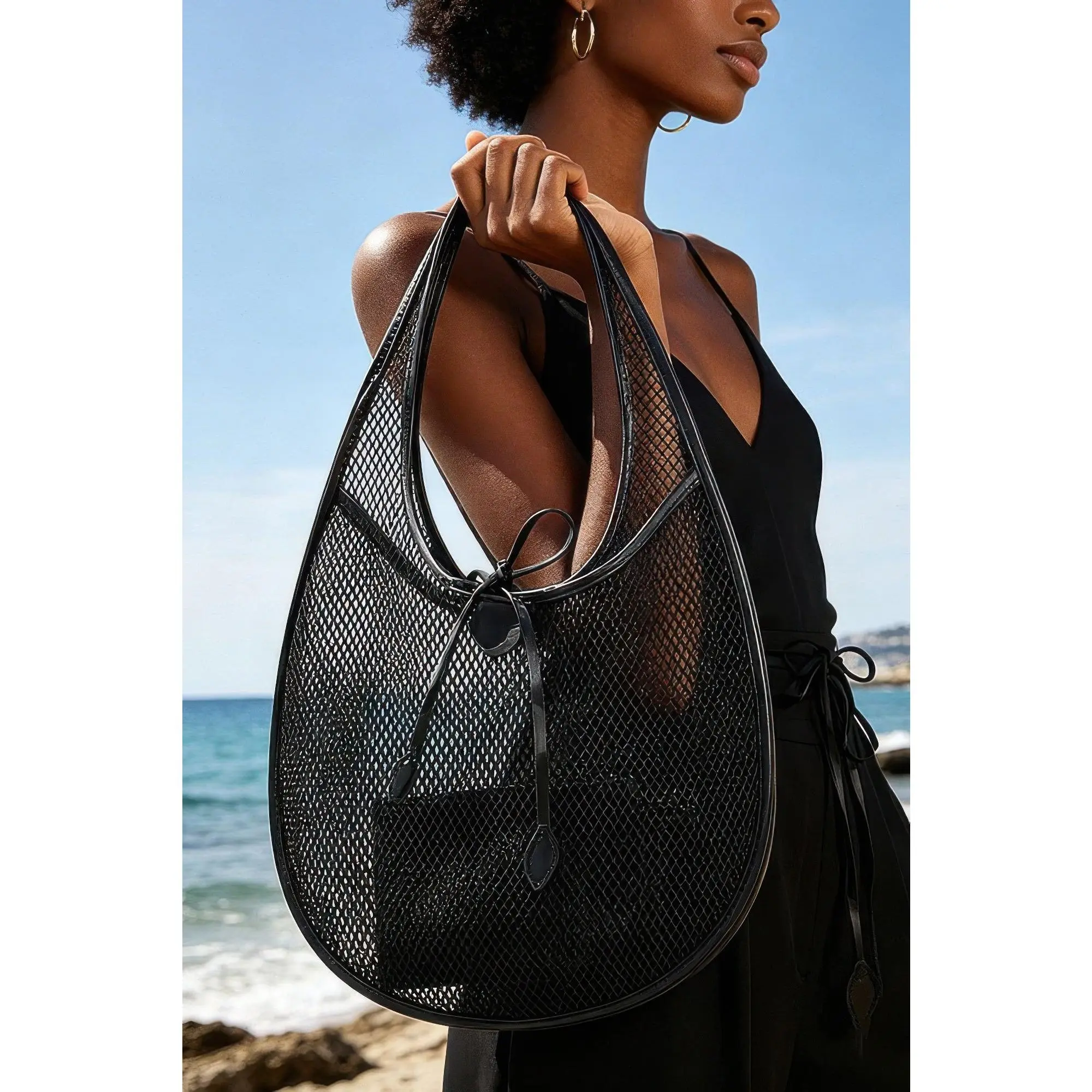 Mesh Tote With Detachable Pouch