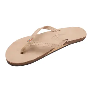 Rainbow 1/2" Narrow Strap Sierra Brown womens single layer leather sandal