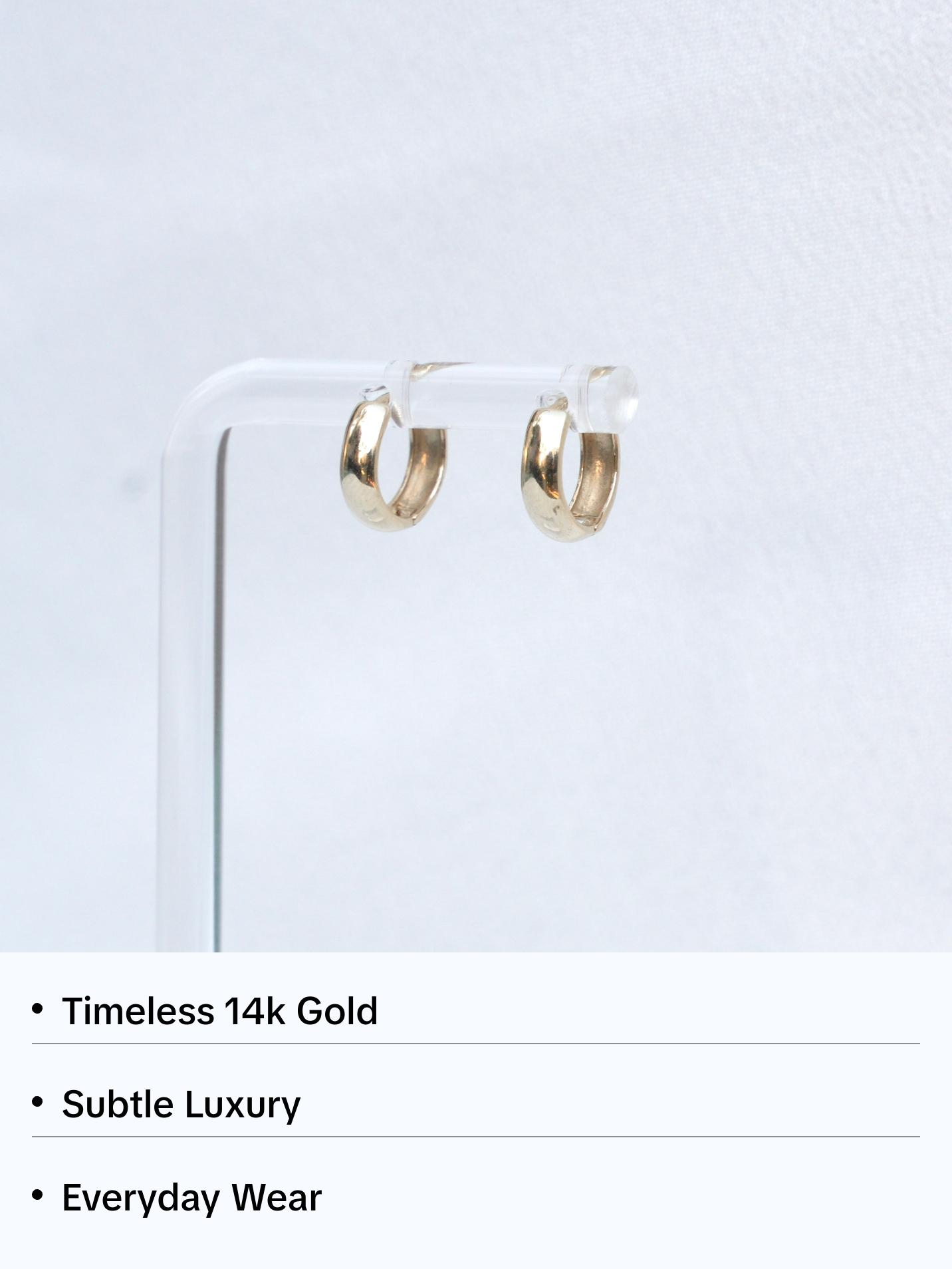 Gold Baby Huggies Earrings