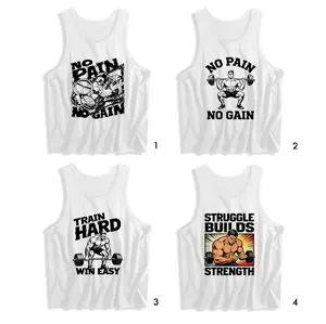 Men's Pure Cotton Oversized Loose Fit Graphic Tank Top - Athletic Activewear, Athletic Feeling Men's Sleeveless T-Shirts, Soft Breathable, Summer Streetwear, Bodybuilding Motivation Print, Dad Gym Gift