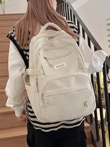 Large Capacity Korean Style School Backpack for Girls, Durable College Preppy Bag, Fashionable All-Season Student Bookbag, Cute Versatile Backpack
