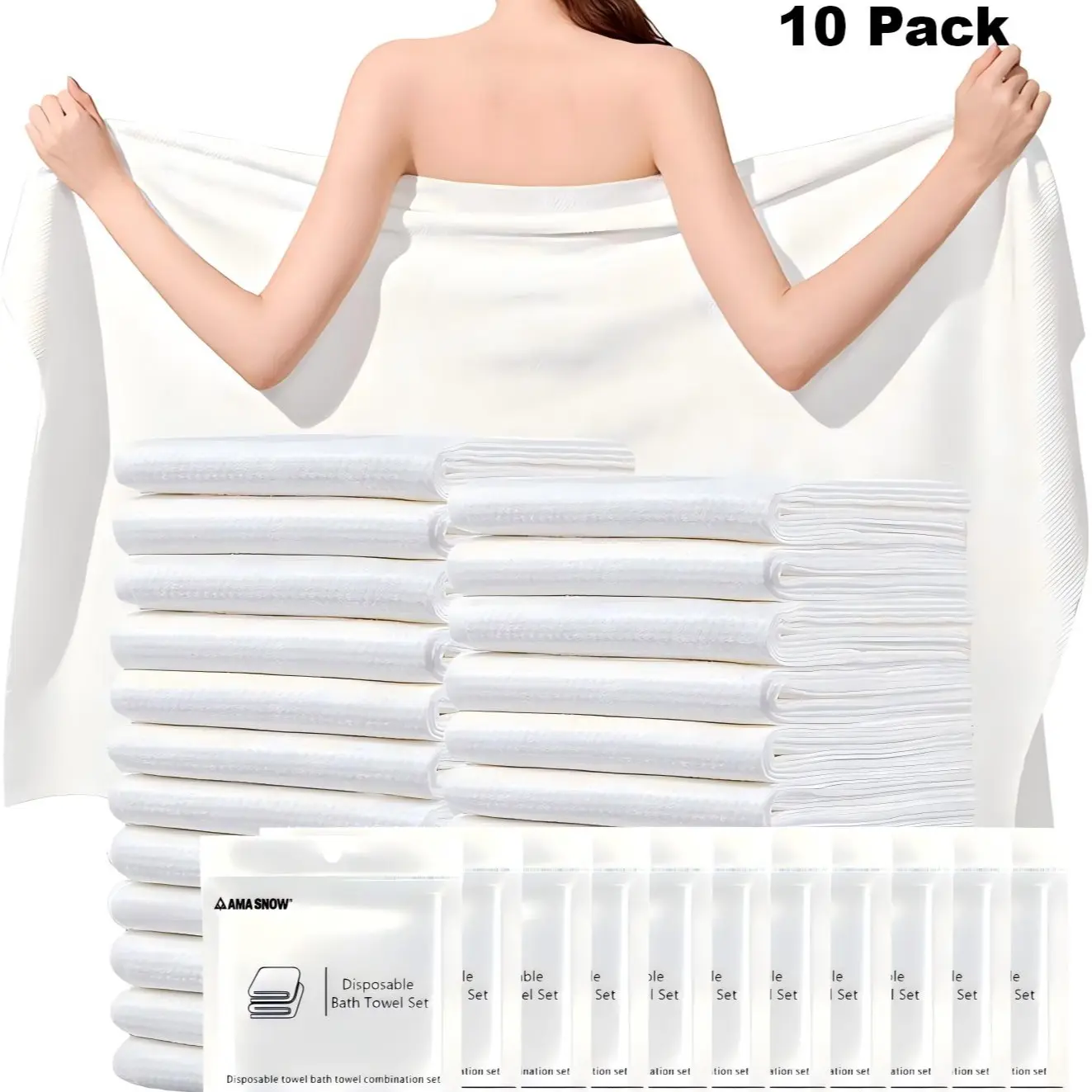 10 Disposable Bath Towels