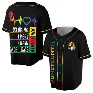 Juneteenth Freeish 1865 Black History Pride Baseball Jersey Size S-5XL