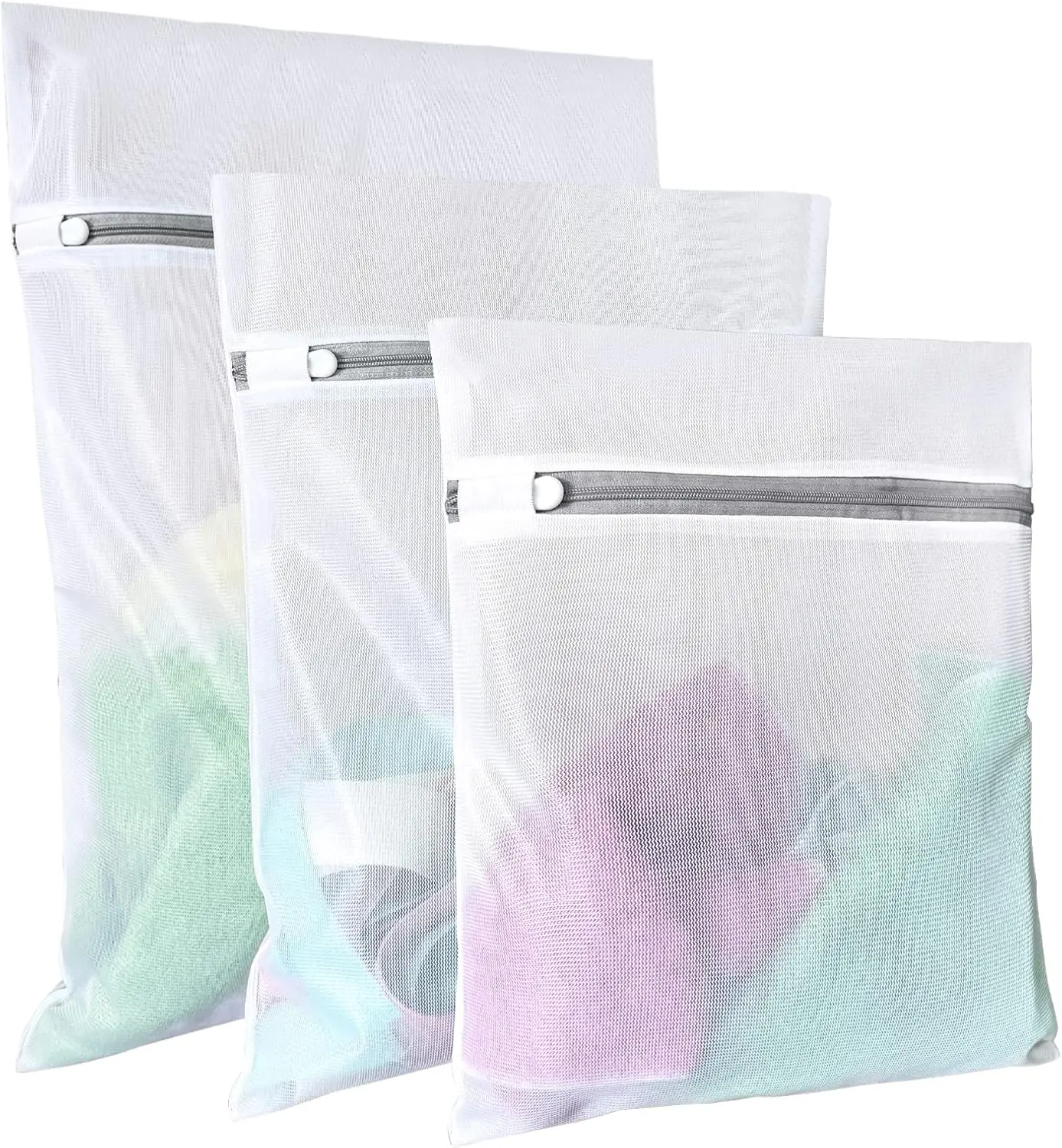Lingerie Bags for Washing Delicates,Small Fine Mesh Laundry Bags,3Pcs(1 Large,1 Medium,1 Small) Dorm