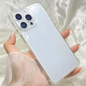 AirBag Soft TPU Transparent Phone Case for iPhone 17 Air 17 16 15 14 13 12 11 Pro Max Plus XS Max for Samsung A56 A55 A54 A53 A36 A35 A34 A26 A25 A16 A15 A14 for Moto G84 G64 G54 Power G52 G82 G71s G30 G20 G10 Silicone Clear Bumper Back Cover Casing