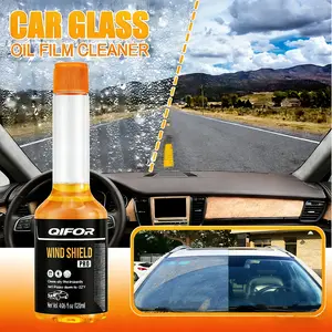 QIFOR Glass Cleaner Powerful Stain Remover, Oil Film Remover, Insect Glue Remover, Anti-Freeze, Hydrophobic Glass Cleaner for Cars