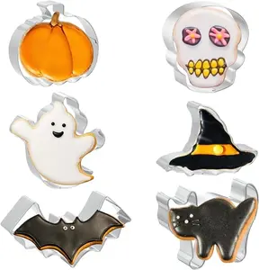 Cookie Cutters 6 PCS, Halloween Cookie Cutters, 3'' to 3.5''